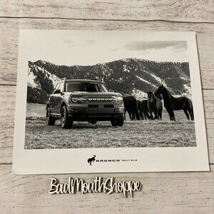 Ford Bronco Sport Built Wild Black and White Photograph Photography Print